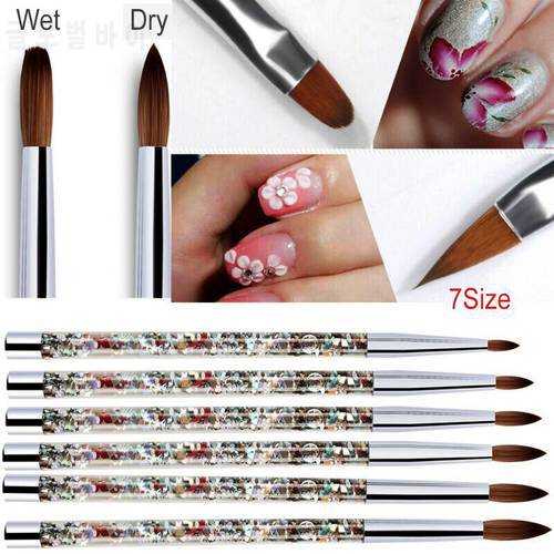 Nylon Hair Nail Brush Pen Nails Crystal Carving Brushes Painted Pencil Liquid Glitter Handle Convenient DIY Manicure Tool