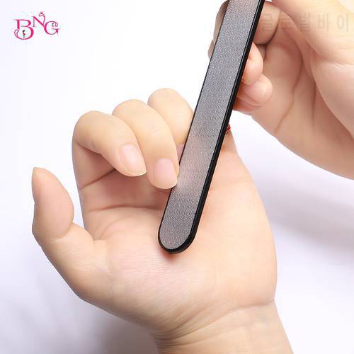 BNG Professional Nail File Double Sided Stainless Steel Nail Sanding Polishing Grinding Nail Art Manicure Tools