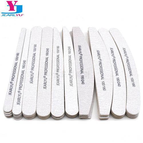 10 Pcs Strong Thick Professional Nail Files Wood Grey Sandpaper Lima 100/180 180/240 Wooden Nail Art Ongle Buffer Tools Manicure