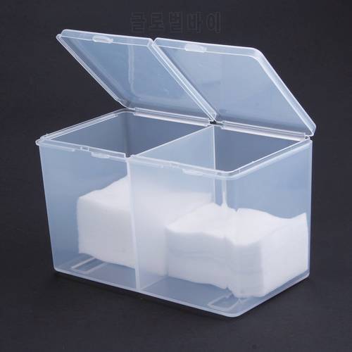 2 Compartments Nail Polish Remover Nail Wipes Cotton Pad Container Storage Box Makeup Organizer Nail Art Tools Case Holder