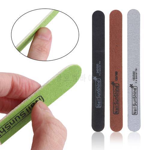 1 Pcs Strong Thick Wood Nail Files 180/240 120/180 240/320 100/150 Lima Buffer Manicure Nail Wooden Sanding Nails File