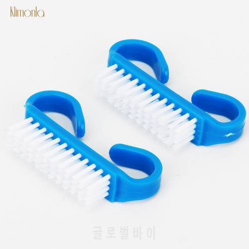10PCS/lot Blue Nail Dust Cleaner Brushes Soft Nail Cleaning Brush Nails Manicure Professional Scrubbing Brush Art Tools