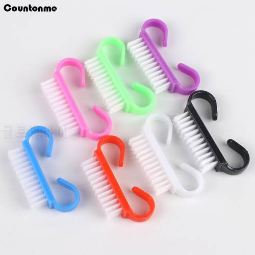 10Pcs/20Pcs Plastic Nail Cleaning Brush Soft Remover Dust Cleaner Acrylic Small Angle Colorful Brushes For Nail Manicure Tools