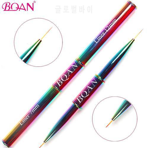 BQAN Colorful Double Head Nail Brush French Stripe Nail Art Liner Brush Drawing Brush Painting Pen Gel Polish Nail Art Tools