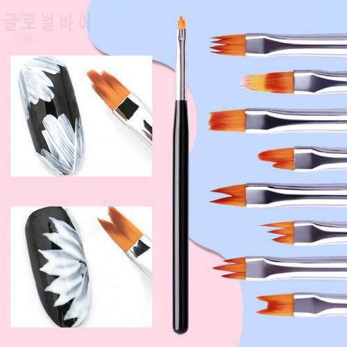 8Pcs/Set Nail Brush Set Nail Art Brush Painting Pen Brush DIY Tools Brush Different Sizes Manicure Tools Set