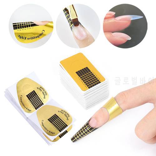 Nail Forms French Extension Sticker Acrylic Gel Building Sculpture Flase Finger Mold Tips Nails Art Manicure Accessories BENJ070