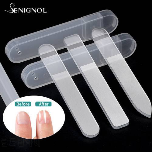 SENIGNOL Nail File Women Buffing Transparent Sanding Polishing Durable Nano Glass File Manicure Professional Nail Art Tools