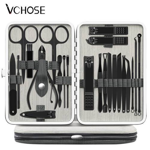 Nail Clippers Tool Steel Professional Nail Cutter Pedicure Dead Skin Scissors Multifunction Nail Scissors Grooming Manicure Set