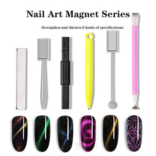 LEAMX Nail Art Magnet Stick Cat&39s Eye Magnet Is Suitable for Nail Polish Polishing 3D Line Effect Multifunctional Magnetic Pen