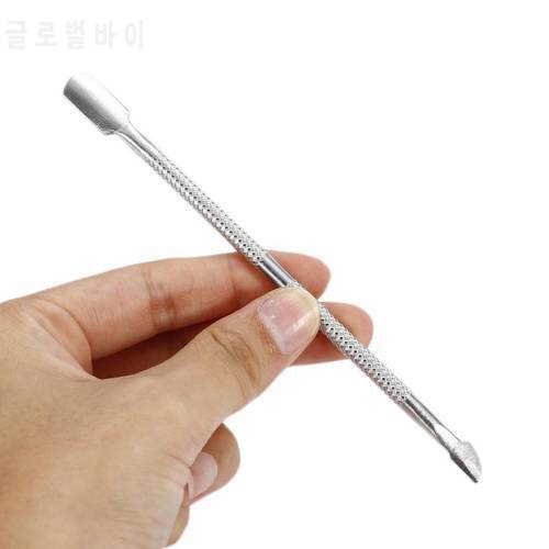 Pro Stainless Steel Cuticle Nail Pusher Manicure Pedicure Cuticle Spoon Nail File Dead Skin Push Cuticle Remover Nail Pusher
