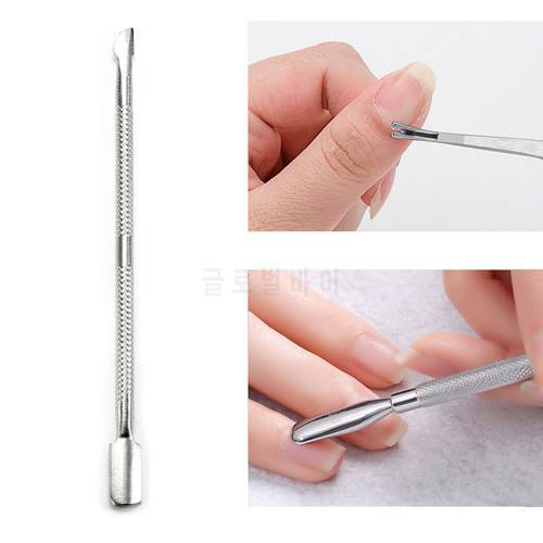 1Pc Double Head Stainless Steel Nail Cuticle Spoon Pusher Remover Trimmer Dead Skin Manicure Pedicure Accessories Manicure Tool