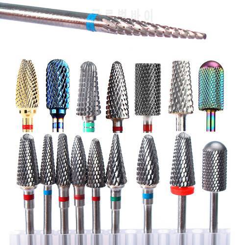 1pc Milling Cutter Manicure Drill Bits Carbide Tungsten Nail Drill Bits For Electric Machine Cuticle Remove Tools Accessories