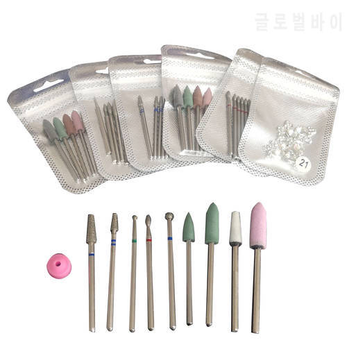 6pcs/Set Diamond Nail Drill Bit Rotery Electric Milling Cutters For Pedicure Manicure Files Cuticle Burr Nail Tools Accessories