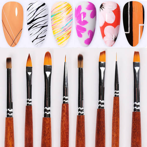 1pc Nail Brush For Manicure Acrylic UV Gel Extension Pen For DIY Polish Painting Drawing Brush Paint Tools Beauty