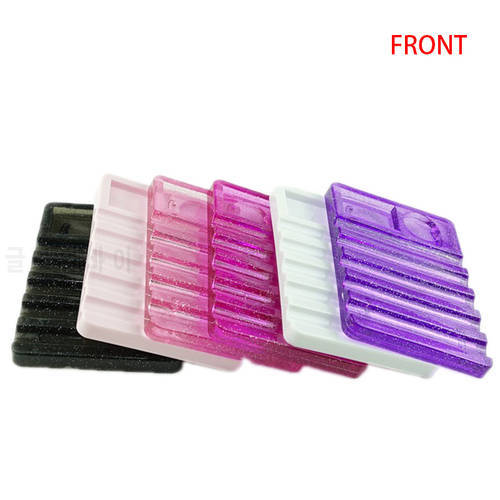 1Pcs Acrylic Crystal 5 Colors Nail Art Brush Holder Display Stand Rest Tools For 5pcs UV Gel Brush Pen Nail Brush Holder