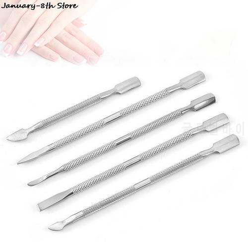 1pcs Stainless Steel Cuticle Pusher Nail Art Pedicure Manicure Tools Nail File Dead Skin Push Cuticle Remover Nail Pusher