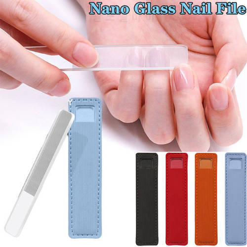 4Colors Nano Nail Trim File for Girl Nail Manicurist Professional Sanding Transparent Polishing Glass Decoration Tools Nail File