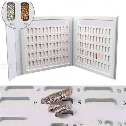 120 Colors Nail Display Book Nail Gel Polish Color Display Card Book Color Board Palette Stand with Nail Tips For Nail Art Salon