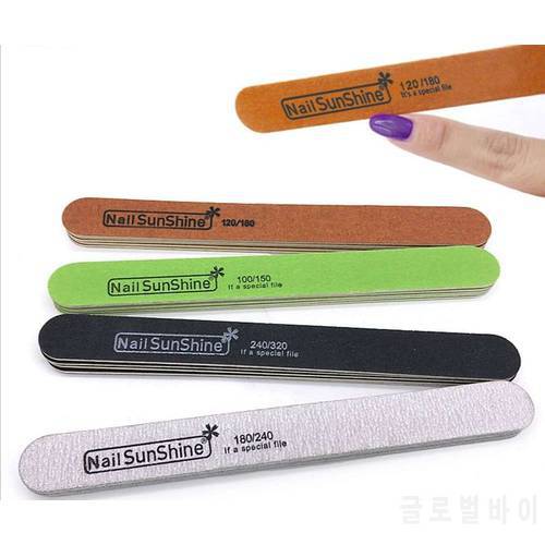 1Pcs Professional Nails File Sandpaper Strong Thick Nail Files Buffer For Manicure Sanding Lime Tools 80/100/150/180/240