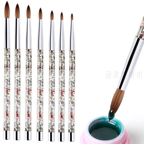 1PC Nail Art Brush Nylon UV Gel Brush Liner Painting Pen Acrylic Liquid Glitter Handle Nail Tool for Manicure Nails Accessories