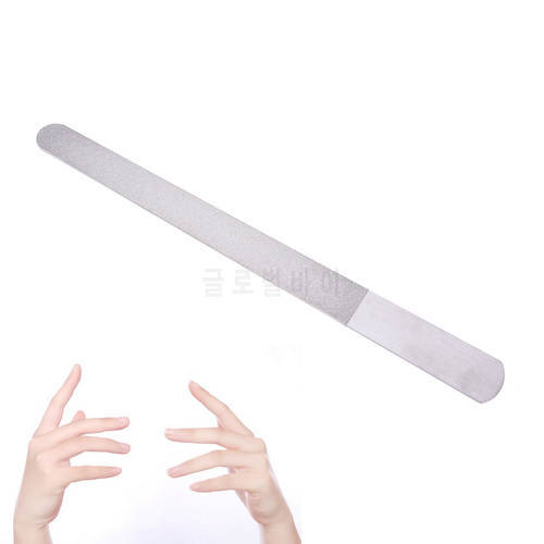 High Quality Stainless Dual Sided Nail File Metal Grinding Rod Scrub Nail Art File Manicure Pedicure Tool 1PCS