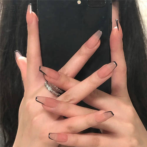 nails 24pcs накладные ногти Lovely Girl Nail Art Wearable nails Press On nails False Nails faux ongles