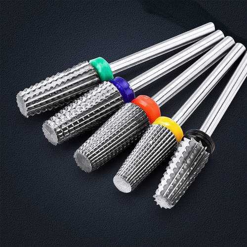 5 in 1 Tapered Safety Long Shank Carbide Nail Drill Bits Carbide Milling Cutter For Manicure Fast Remove Gel Nails Accessories