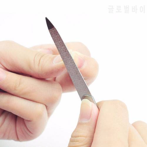 Professional Stainless Steel Nail File Buffer Double Side Grinding Rod Manicure Pedicure Scrub Nail Arts Tool
