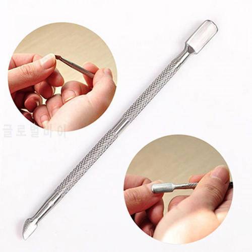 80% Hot Sale Stainless Steel Cuticle Nail Pusher Remover Double Ended Pedicure Manicure Nail Remove Dead Skin Professional Tools