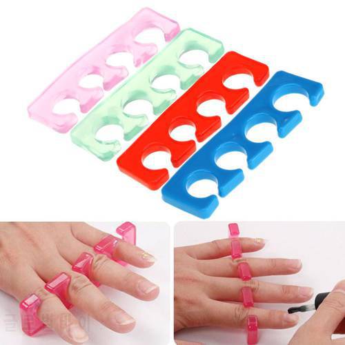 hot 2 Pcs Silicone Soft Toe Separator Finger Spacer for Manicure Pedicure Nail Tool
