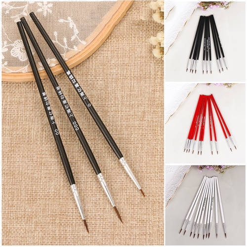 10Pcs Nail Art Painting Brush Fine Hand Painted Thin Hook Line Pen Art Supplies Drawing Art Pen Nylon Brush Painting Pen Diy Too