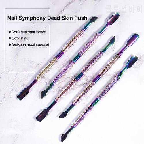 Cuticle Pusher Double Head Remove Dead Skin Nail Cuticle Remover Stainless Steel Nail Polish Remover Tool for Manicure