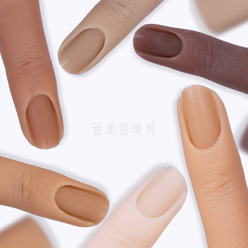 Nail Tool Art Professional Practice Hand Fake Finger For Nail Training Display Manicure Supplies Fake Finger Silica Gel Model