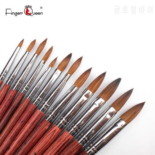 Kolinsky Acrylic Nail Brush For Nail Art Brush Painting Drawing Brushes Wooden Handle Gel Extension Nails Pen Manicure Tools