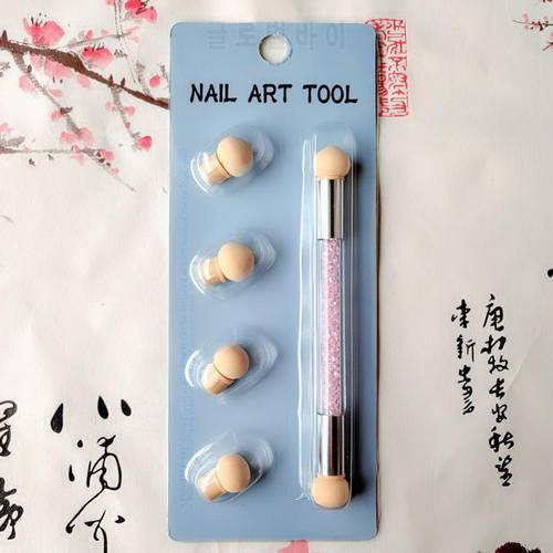 Portable Washable Double Head Sponge Smudge Pen Nail Art Painting Dotting Tool Soft sponge material made, give you comfortable