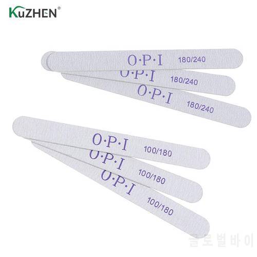 10Pcs 180/240 Double Side Prof Grey Sanding Nail Files For Manicure Wood Nail File Professional Nail Art Sanding Buffer Files
