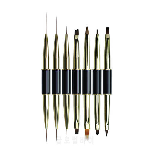 Super Fine Dual End Acrylic French Stripe Nail Art Liner Brush Tips Manicuring Ultra-thin Line Drawing Pen UV Gel Brushes Tools