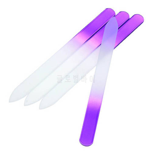 4PCS/Lot Buffer Manicure Device Nail Art Decorations Tool Purple Nail Files Durable Crystal Glass File