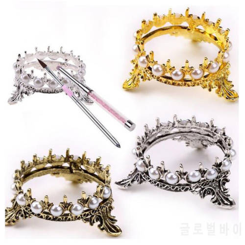 Stand Crown Nail Brush Holder 4 Types Crown Nail Art Brush Holder Metal Nail Art Brush Holder Pen Displayer Stand Holder,7*3cm