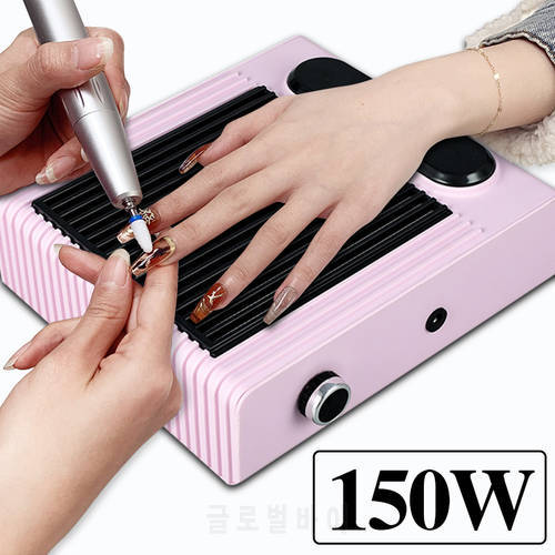 150W Nail Dust Vacuum Cleaner for Manicure Machine With Filter Powerful Nail Dust Collector Extractor Fan For Manicure Tools