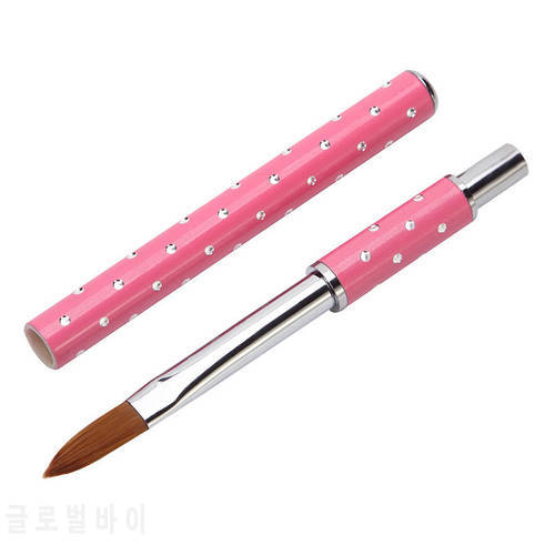 Nail Art Sculpture Carving Brush Acrylic Brush Metal Handle Nail Ombre Brush For Manicure Hair Pencil UV Gel Drawing Painting