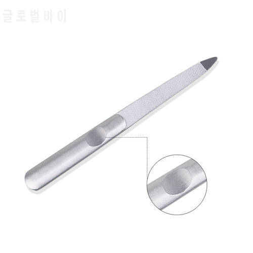 Metal Nail File Stainless Steel Professional Exfoliating Double Sides Sandpaper Nail Sanding Grinding Polishing Manicure Care