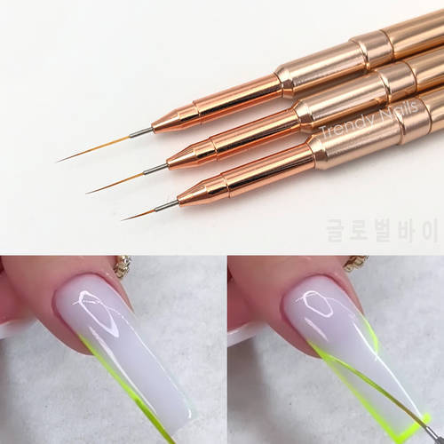 Nail Art Brushes Long Thin Liner Detailer Striping Brush Fine Line Drawing Detail Painting Blending Acrylic Manicure Pens