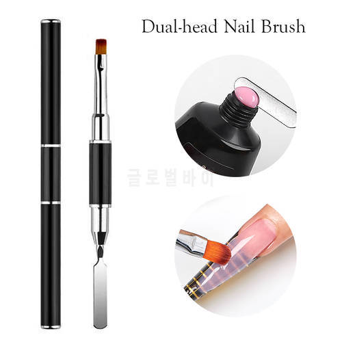1PC Dual Ended Nail Art Painting Brush Acrylic UV Gel Extension Builder Handle Pattern Coating Drawing Pen DIY Manicure Tools