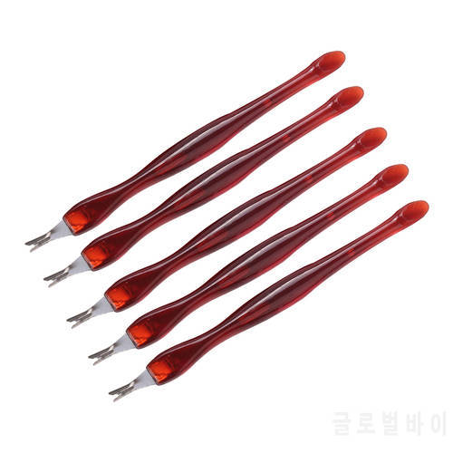 5Pcs/Set Cuticle Pusher Nail Art Fork Manicure Tool For Trimmer Callus Cuticle Remover Manicure Pedicure Nail Care Tools