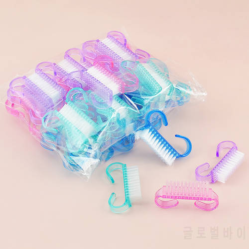 50Pcs/Set Cleaning Nail Art Brush Gel Soft Remove Dust Transparent Design Pink/Blue/Purple/Green Nail Brush Dust Cleaner Tools