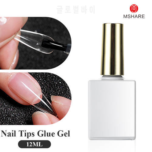 MSHARE Nail Tips Glue Gel 15ml For UV Gel Fake Nails Full Cover Tips Base Coat Soak Off Healthy