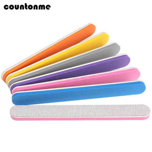 5pcs Sponge Nail Buffer Nail Files For Manicure 100/180 Strong Thick Sandpaper Sanding Nails File Buffers Straight Manicure Tool