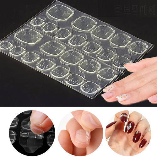 New Strong 120pcs Double Sided False Nail Art Adhesive Tape Glue Sticker DIY Tips Fake Nail Acrylic Manicure Gel Makeup Tool