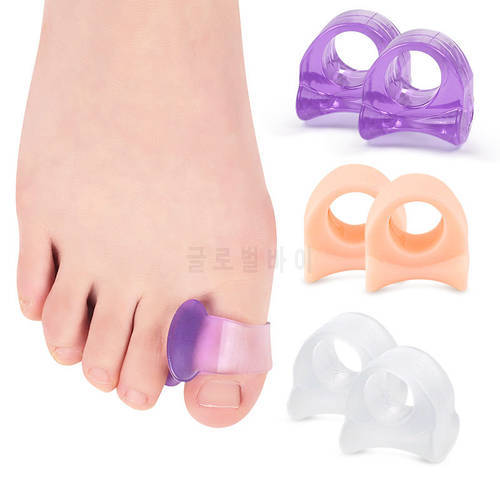 2pieces=1pair BCorrector Gel Pad Stretch Hallux Valgus Protector Guard Toe Separator Feet Care Orthopedic Finger Spacers